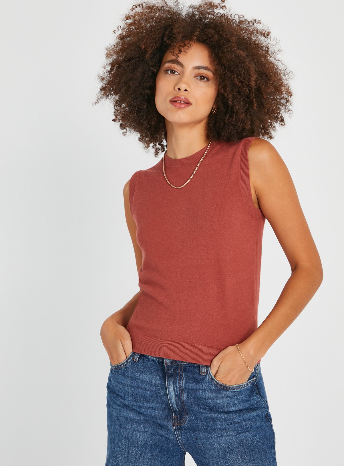 Rust Soft Touch Tank Top  10 - Image 1 thumbnail